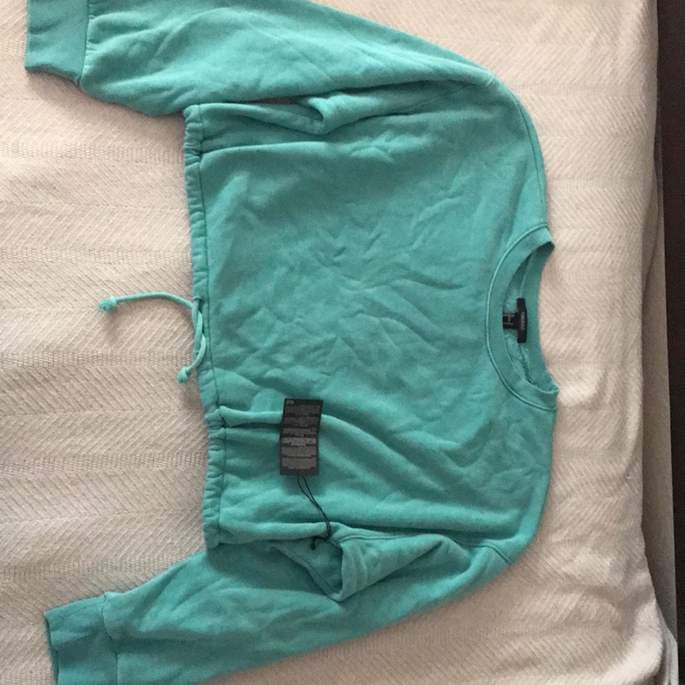 Cropped Turquoise-ish Forever 21 top